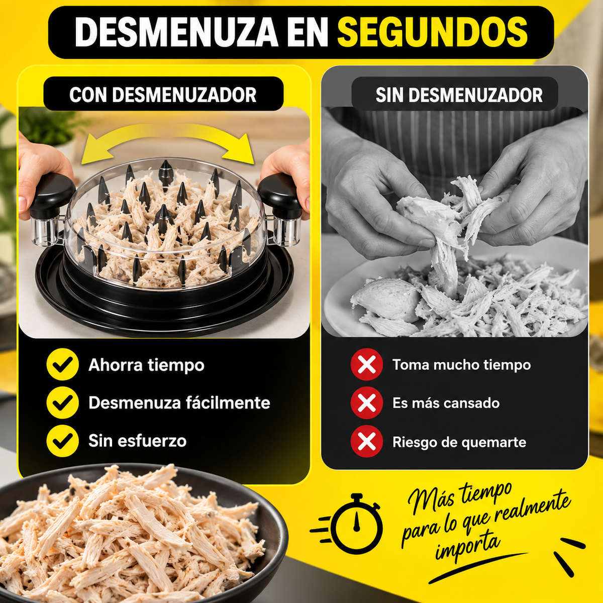 Desmenuzador pollo y carne🔥
