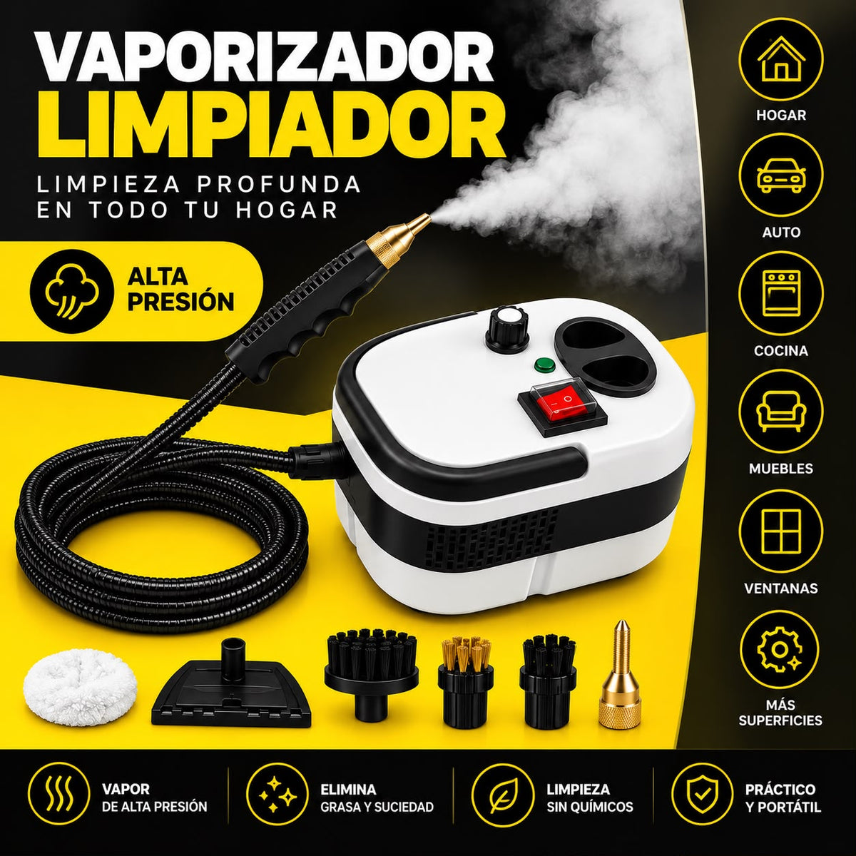 VaporMax - Limpiador Potente a Vapor 7 en 1🔥